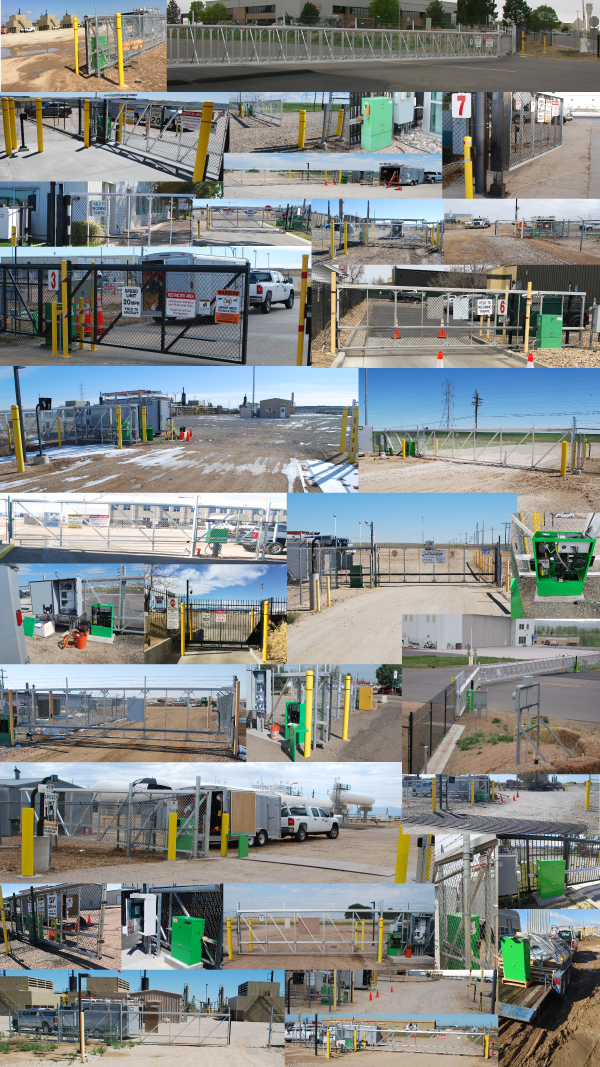 Collection of gate installations